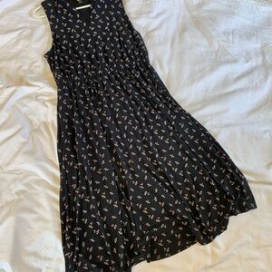 Anne Klein Black Floral Dress size 12